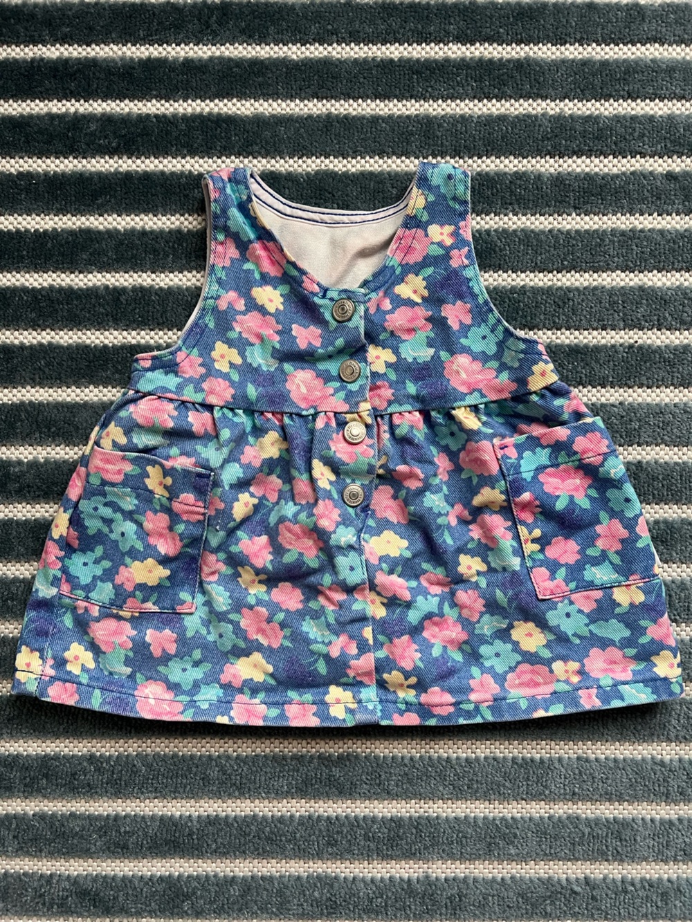 Vintage Healthtex Floral Jumper Dress